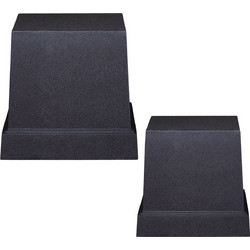 MarHome 38x38x36cm Σετ Κασπώ Fiberclay με Βάση Μαύρα 2τμχ