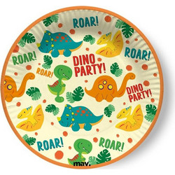 Πιάτα γλυκού Dino Party (8 τεμ)