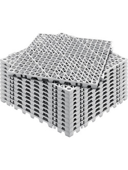 Αντιολισθητικά πλακάκια δαπέδου VEVOR Interlocking Drainage 12" x 12" Πλακάκια δαπέδου από PVC 12 Συσκευασία