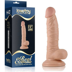 Lovetoy Real Extreme 7.5" The Sexual Passion Ρεαλιστικό Dildo με Βεντούζα & Όρχεις 18.5cm Flesh