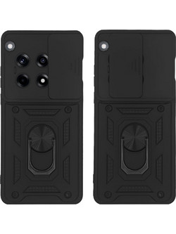Sonique Ring Armor CamPro Θήκη OnePlus 12R 5G Black