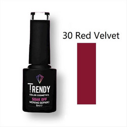 Trendy Soak Off 30 Red Velvet Ημιμόνιμο Βερνίκι Νυχιών 6ml