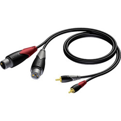 Procab CLA-705-1.5 - Kαλώδιο 2 x XLR female - 2 x RCA/Cinch male 1.5 μέτρο