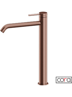 Μπαταρία Νιπτήρα Υψηλή με Βαλβίδα Clic-Clac Cosmo PVD Rose Gold Brushed Inox 316L