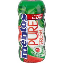 Mentos Pure Fresh Watermelon Μπουκάλι Τσίχλες 28gr Τεμάχιο
