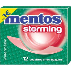 Mentos Storming Watermelon Τσίχλες 33gr Τεμάχιο