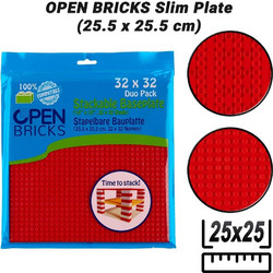 Open Bricks Slim Plate (25.5 x 25.5 cm)