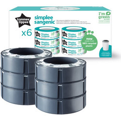Tommee Tippee Simplee ανταλλακτική κασέτα 6 τμχ