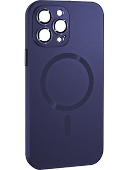 ObaStyle Metal Effect Magnetic Soft Cover Case για Apple iPhone 12 Pro - Μπλε Μαρίν