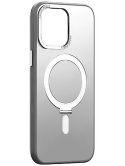MLK+ Semiclear Magnetic Hard Stand Case για Apple iPhone 15 Pro - Λευκό