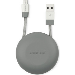 Vonmahlen Premium Cable USB-A to microUSB The Luxury Cable Καλώδιο δεδομένων - Silver