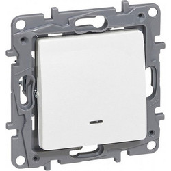 Legrand Niloe Μπουτόν Κλιμακοστασίου με Led Λυχνία Λευκό (764522)