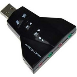 USB Εξωτερική Κάρτα Ήχου Virtual 7.1ch Double Headset