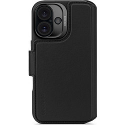 Decoded Leather Detachable Wallet Θήκη Πορτοφόλι Black (iPhone 16)