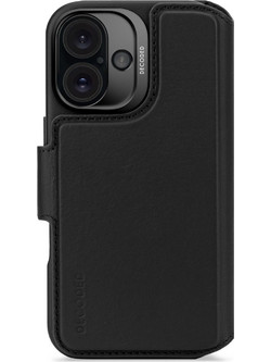 Decoded Leather Detachable Wallet Θήκη Πορτοφόλι Black (iPhone 16)