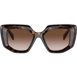 Prada PR 14ZS 2AU6/S1 Γυναικεία Γυαλιά Ηλίου Πολυγωνικά Κοκάλινα Ταρταρούγα με Καφέ Degradee Φακό