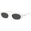 Ray-Ban RB4441D 677287 Γυναικεία Γυαλιά Ηλίου Οβάλ Κοκάλινα Λευκά με Μαύρο Φακό