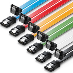 deleyCON SATA III / 6GB/s Data Cable 1 x Straight 1 x 90 L-type, 6pcs (MK5005)