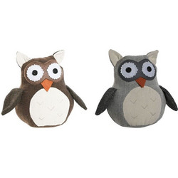 Σουτιέν πόρτας Home ESPRIT Άμμο 25 x 12 x 20 cm Κουκουβάγια (x2)