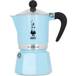 Bialetti Rainbow Light Μπρίκι Espresso 3Cups Μπλε