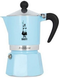 Bialetti Rainbow Light Μπρίκι Espresso 3Cups Μπλε
