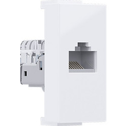 Modys Πρίζα Δικτύου Λευκή 1 Στ. RJ45 CAT.5E Χωρίς Θωράκιση IP20