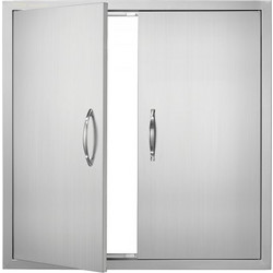 Πόρτα BBQ VEVOR 790x790mm Ανοξείδωτη Διπλή Εξωτερική Πόρτα για Κουζίνα SMMBSCJMYS311K36ZV0