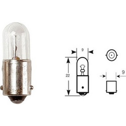Λάμπα Ring R233 T4W Standard Bulb / Side and Tail 12V DC 4W BA9s (MCC) | Ring