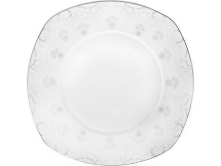 Artekko Πιάτο Ρηχό Πορσελάνης Τετράγωνο Λευκό 27x27cm 910-1110