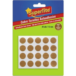 Supertite 8082 Στρογγυλά Αυτοκόλλητα για Κάλυψη Βιδών Δρυς 20ΤΜΧ