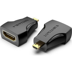 VENTION Micro HDMI Male to HDMI Female Adapter Black (AITB0) (VENAITB0)