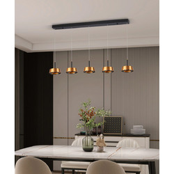 Sunlight GLOSS-P500 Κρεμαστό Φωτιστικό Οροφής Ράγα Πολύφωτο LED Χρυσό