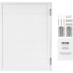 VEVOR Πόρτες Καφέ με Ανοιγόμενες 81,3x106,7 cm από Ξύλο Πεύκου Λευκό με Μεντεσέδες & Εξαρτήματα