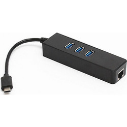 Μετατροπέας USB Type C σε LAN 1000GBps+ 3x USB3.0 HQ