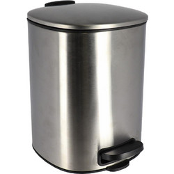 Κάδος αποριμμάτων τετράγωνο soft close 5lt χρώμιο20x25. 2x20cm