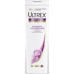 Ultrex Damaged & Colored Hair Nourishing Σαμπουάν για Προστασία Χρώματος για Βαμμένα Ξηρά & Ταλαιπωρημένα Μαλλιά 360ml