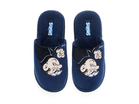 Parex Ανδρικές Παντόφλες Σπιτιού Smurf, Χρώμα Μπλε