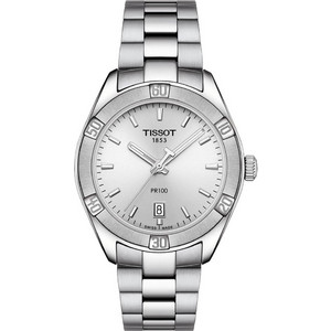 Tissot PR100 Γυναικείο Ρολόι με Ασημί Μεταλλικό Μπρασελέ T101.910.11.031.00