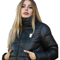 Ghetto Crop Puffer Γυναικείο Μπουφάν Puffer Μαύρο