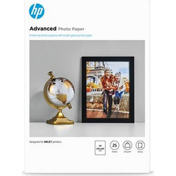 HP Advanced Glossy Φωτογραφικό Χαρτί A4 (21x30) 250gr για Εκτυπωτές Inkjet 25 Φύλλα (Q5456A)