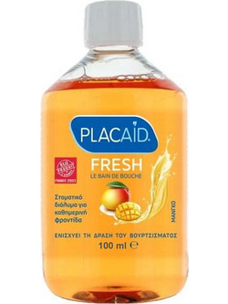 Plac Aid Fresh Mango Travel Size Στοματικό Διάλυμα για Προστασία Ούλων Κατά της Πλάκας 100ml
