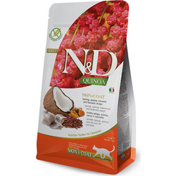 Farmina N&D Quinoa Grain Free Skin & Coat Adult with Herring, Quinoa, Coconut & Turmeric 1.5kg