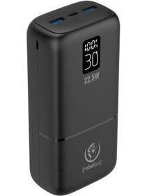 Rebeltec P30 Power Bank 30000mAh 22.5W με 2 Θύρες USB-A & Θύρα USB-C Black