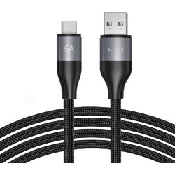 Lito LD23T Καλώδιο USB-A to USB-C 1m Γκρι