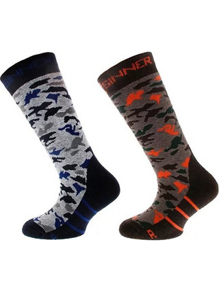 Sinner Camo Double Pack Παιδικές Κάλτσες Σκι