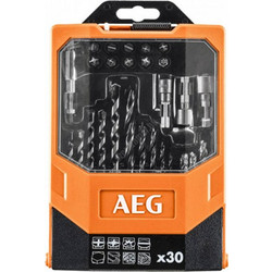 AEG Tools Σετ 30 Τρυπάνια για Δομικά Υλικά, Μέταλλο και Ξύλο AAKDD 30