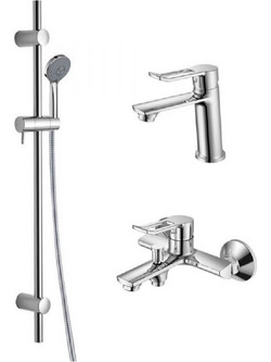Inter Ceramic Στήλη Ντουζ Inter Ceramic 3 Σε 1 Χρωμέ Σετ (5007-3)