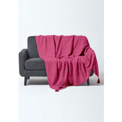 Ριχτάρι Βαμβακερό Υφαντό 180x280 Sunshine Home Fuchsia 3θέσιο