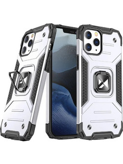 Wozinsky Ring Armor Case Kickstand Tough Rugged Cover for iPhone 13 mini silver - (Wozinsky Ring Armor iPhone 13 Mini Silver)