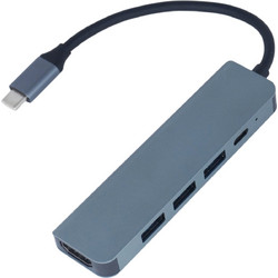 USB Type-C HUB 5-In-1 PD100W HDMI 4K 30Hz Charging Port (Κωδ. 1-DOCK026)